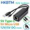 POE Splitter With Micro USB TypeC Barrel Jack Compatible With Huawei Hikvision Bobcat Raspberry Pi 0