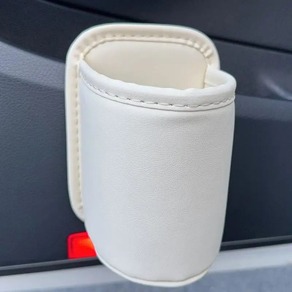 Leather Car Door Cup Holder Organizer Automotive Drink Rack Storage Bin For Back Seat Universal I 1