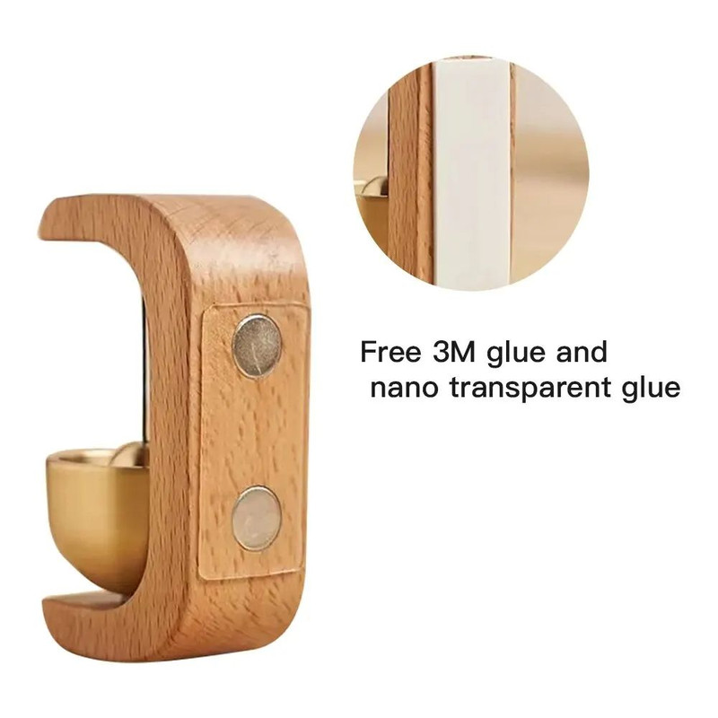 Dopamine Windbell Magnetic Inhalation Home Windbell Beech Car Entry Reminder Bell  Copper  Walnut O 5