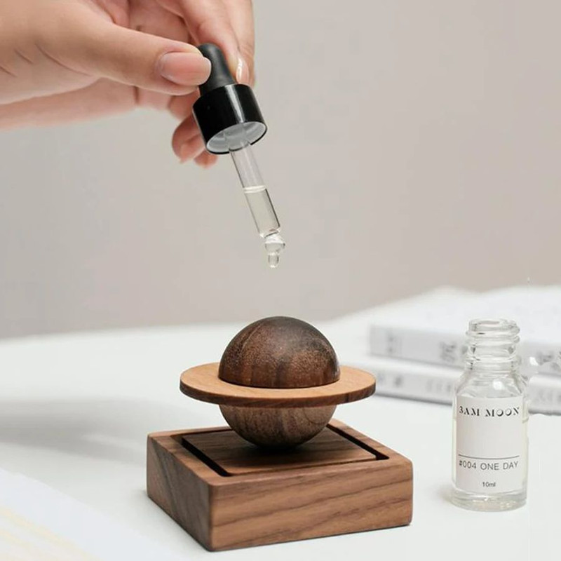 1pcs Wooden Scent Diffuser  Jupiter Shape Home Decoration No Essential Oil Fresh Air Gift For Dorm  1