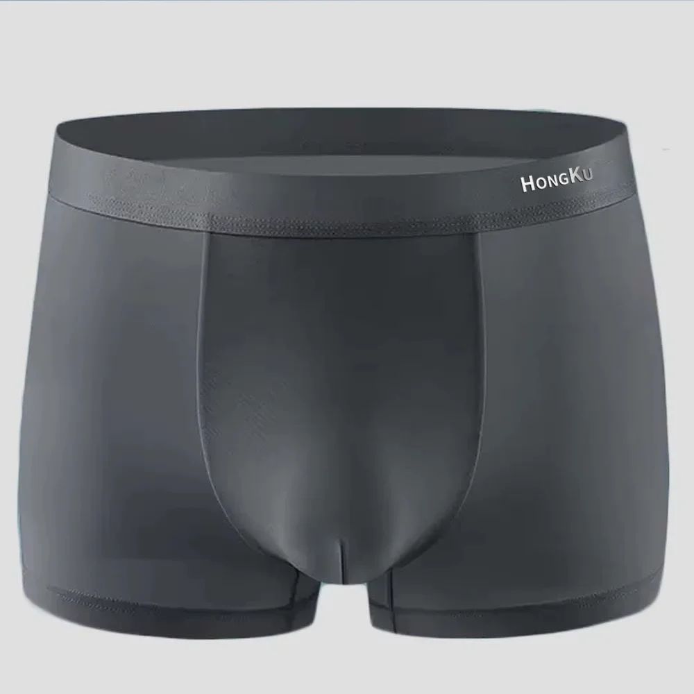 Men Ice Silk Boxer Briefs UltraBreathable MoistureWicking Underwear 4