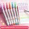 Flower Line Shape Highlighter Pen Roller Tip Curve Liner Marker Kawaii Korean Stationery For School 1