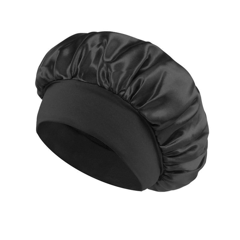 Soft Silk Satin Lined Bonnet for Sleeping, Large Satin Hair Bonnet for Women, Shower Cap & Hair Wrap for Long Hair