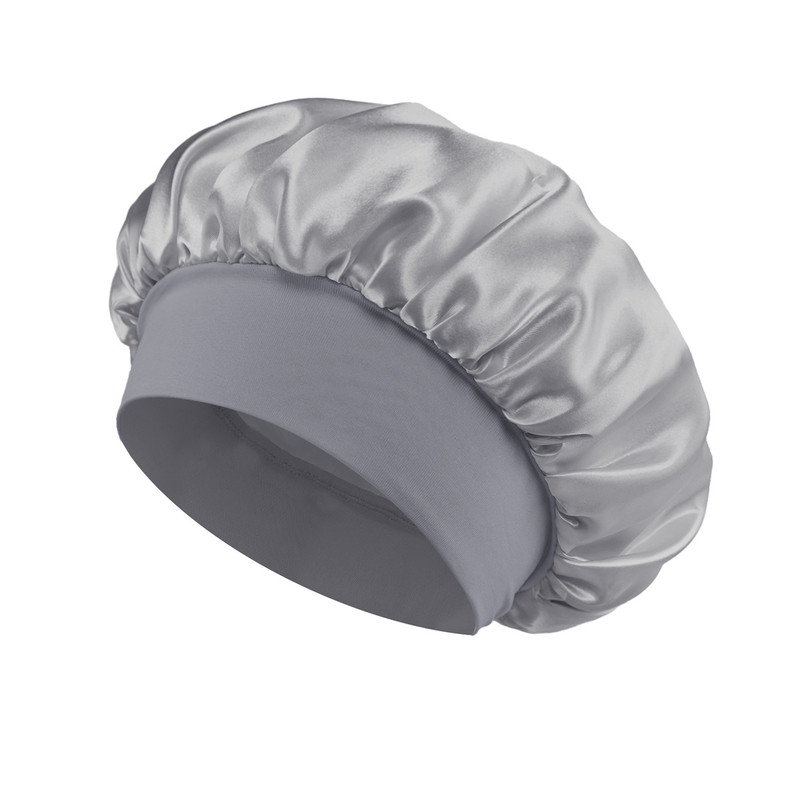 Soft Silk Satin Lined Bonnet for Sleeping, Large Satin Hair Bonnet for Women, Shower Cap & Hair Wrap for Long Hair