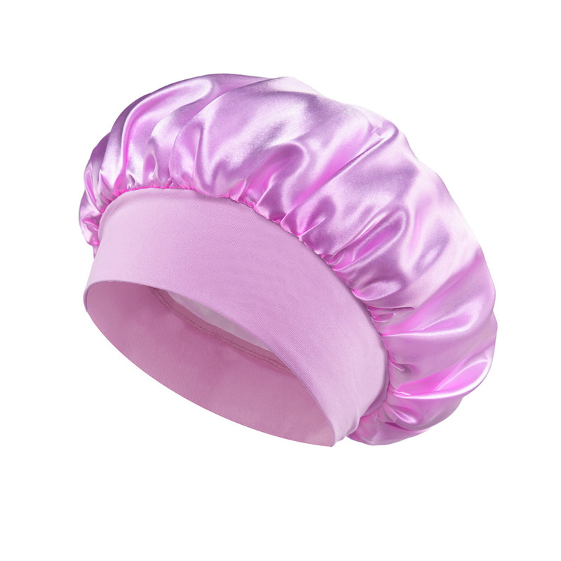 Soft Silk Satin Lined Bonnet for Sleeping, Large Satin Hair Bonnet for Women, Shower Cap & Hair Wrap for Long Hair