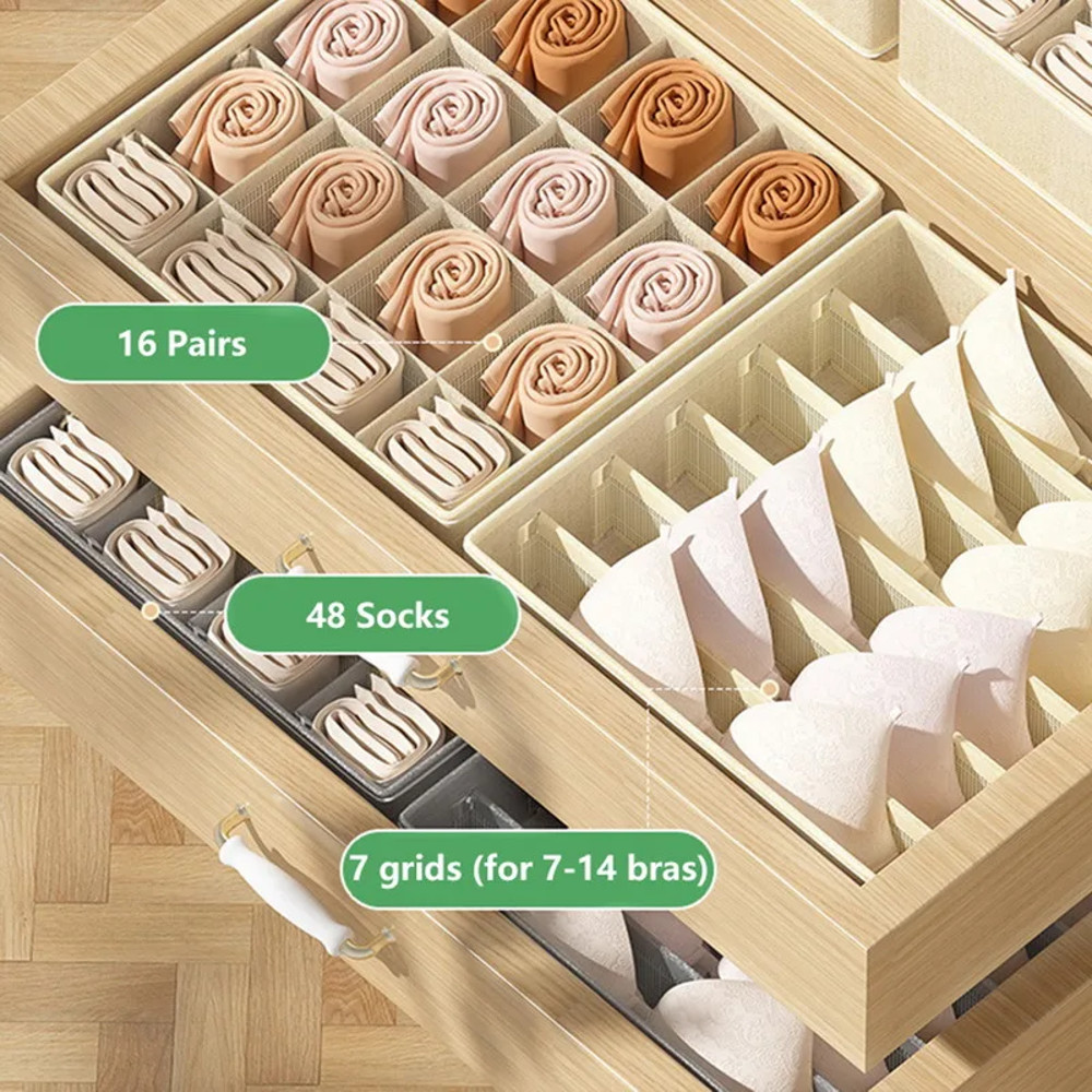 Sports Bra Underwear Organizer Storage Box Panties  Socks Wardrobe Drawer Separator 5
