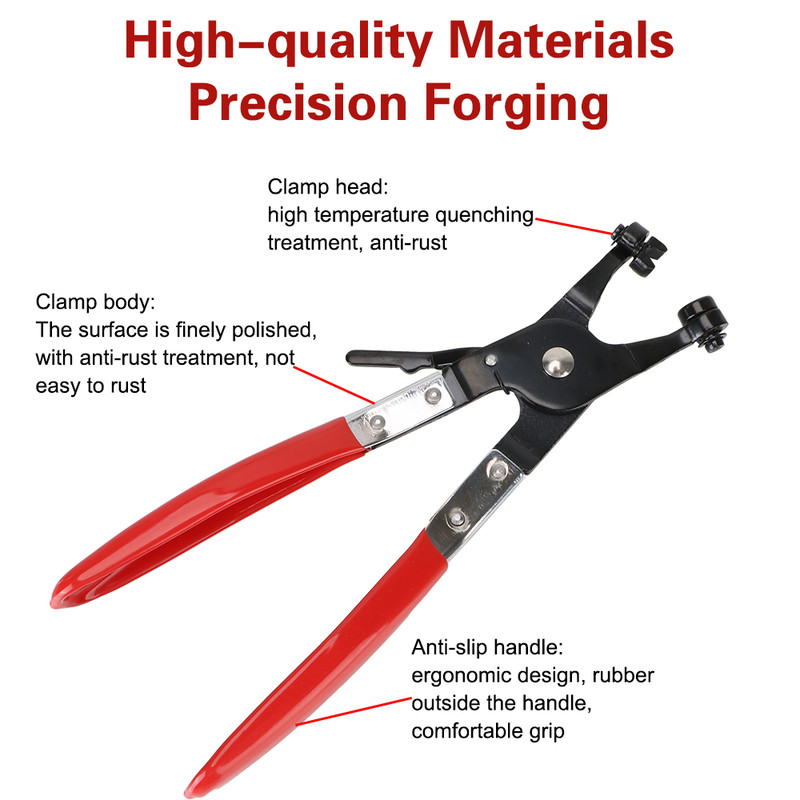 Water Pipe Hose Clamp Removal Pliers Flat Band Ring Tool For Auto Truck Motorcycle  Trailer Repairs 3