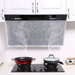 universal kitchen hood grease filter paper, non-woven disposable oil absorbing sheets for cooker hood extractor fans