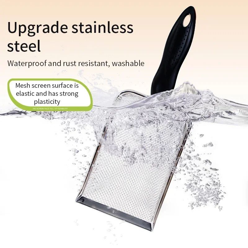 Stainless Steel Cat Litter Scoop With Fine Mesh Shovel Ideal For Reptile Sand Substrate Bedding  Fe 1