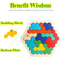 3D Hexagonal Wooden Puzzles Educational IQ Game Montessori Toys For Children Kids Preschool Tangram 2
