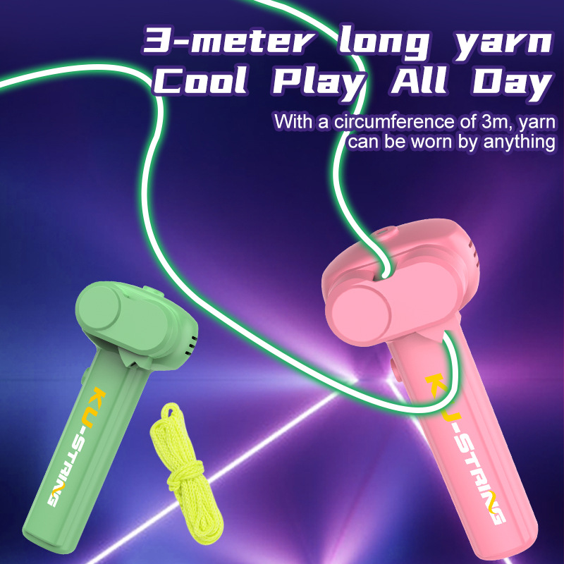 Glow In The Dark Rope Launcher Luminous Portable Stress Relief Toy For Kids Party Favors 1