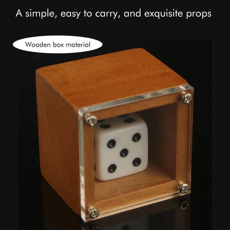 Magic Dice Trick Box Stage Illusion Prop For Kids  Adults Dot Number Change Dice Magic Props For Cl 4
