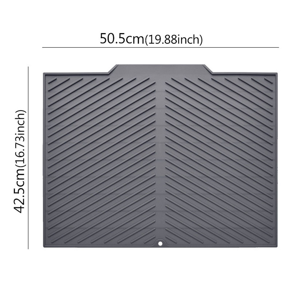 HeatResistant Silicone Drying Mat Foldable Draining Board With Raised Edges For Kitchen Pots Cups A 8