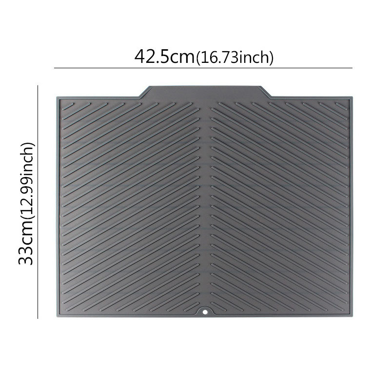 HeatResistant Silicone Drying Mat Foldable Draining Board With Raised Edges For Kitchen Pots Cups A 7