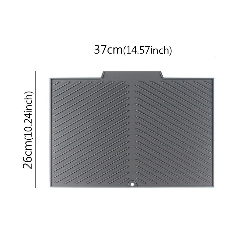 HeatResistant Silicone Drying Mat Foldable Draining Board With Raised Edges For Kitchen Pots Cups A 6