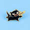 Funny Black Cat Enamel Pin Cute Animal Lapel Badge For Backpack Jacket Or Cosplay 2