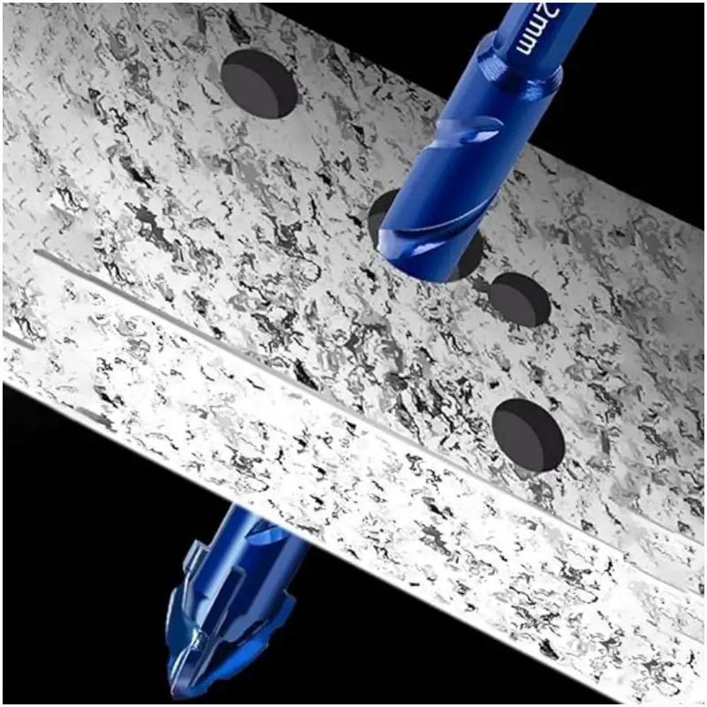 High Hardness Eccentric Drill Bit Set Precision Drilling For Glass Tile Ceramic Rock And Slabs With 5