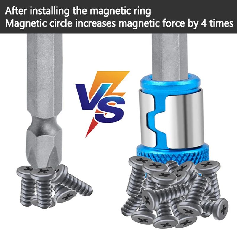 Universal Magnetic Ring Alloy Magnetizer For Screwdriver Bits AntiCorrosion Drill Bit Magnetic Ring