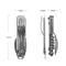 Portable Stainless Steel Camping Cutlery Set Knife Fork Spoon Opener Foldable Outdoor Equipment 2