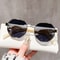 Retro Polygonal Sunglasses Luxury Metal Frame Designer Shades For Women Men 3