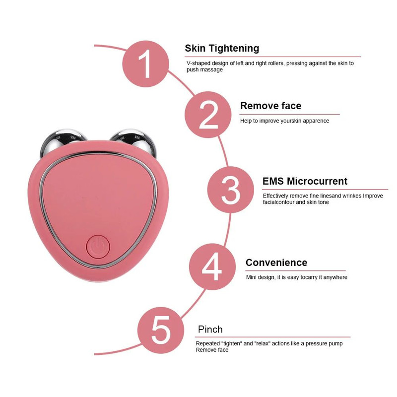 Facial Massager Microcurrent Face Lifting Machine Skin Tightening Roller For AntiWrinkle Rejuvenati 4