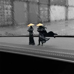 resin miniature, ancient japanese & chinese samurai, ninja warrior model, car decoration & collector gift