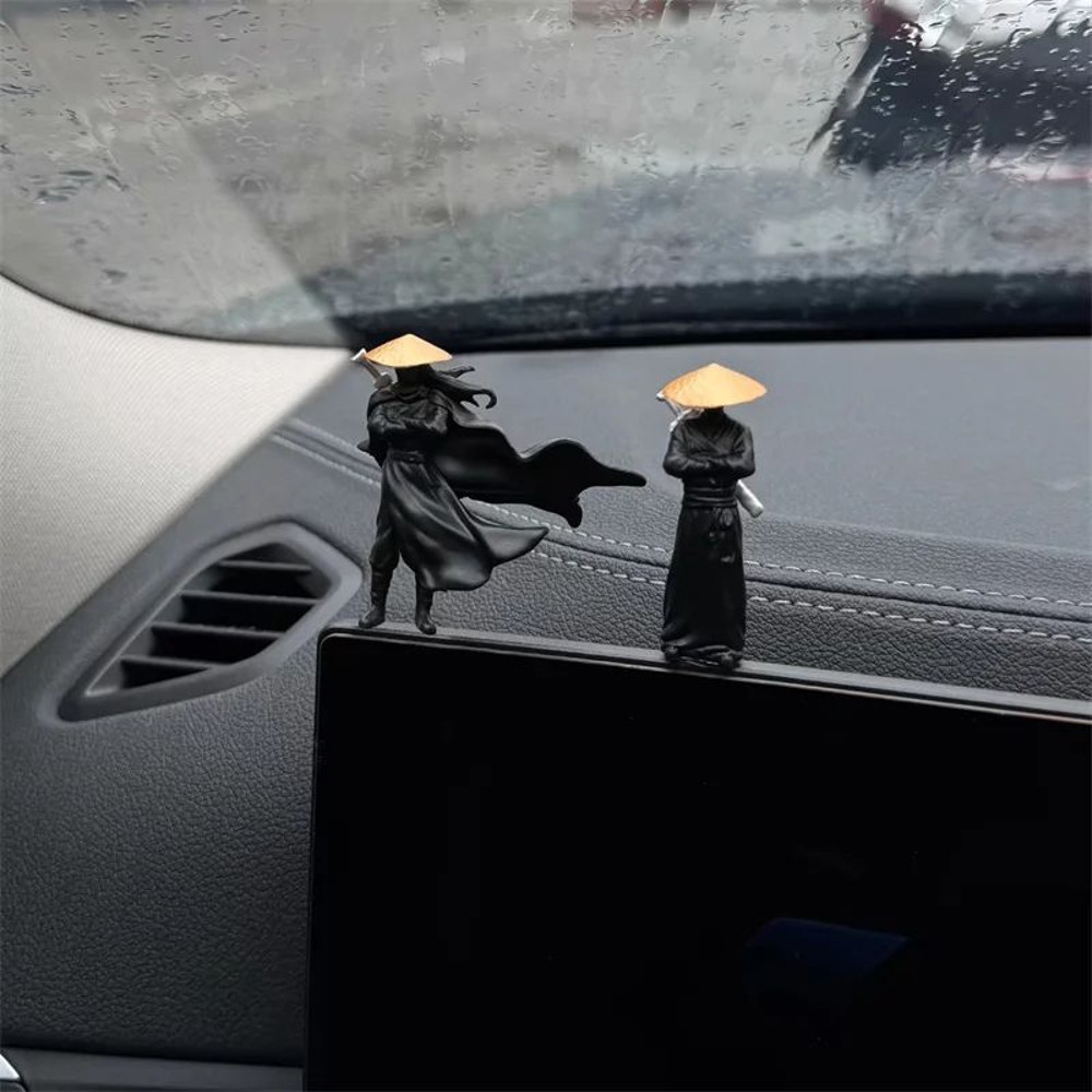 Resin Miniature Ancient Japanese  Chinese Samurai Ninja Warrior Model Car Decoration  Collector Gif 3