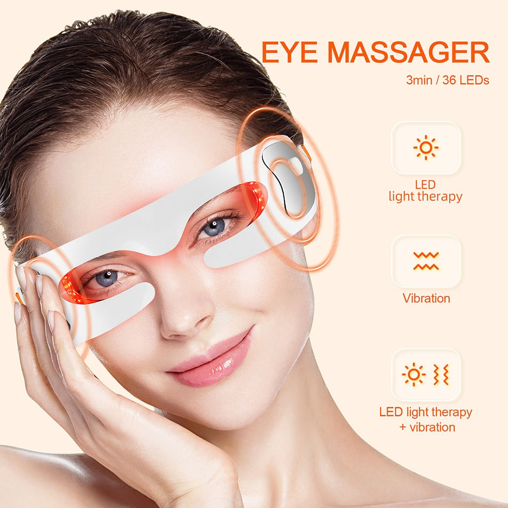 LED Eye Massager for Anti-Aging, Photon Therapy to Lighten Dark Circles & Smooth Fine Lines