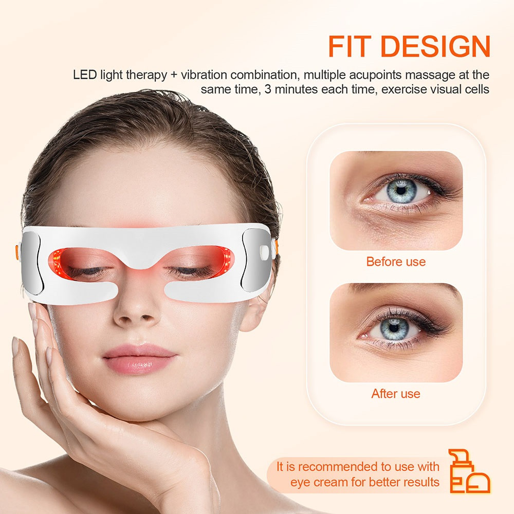 LED Eye Massager for Anti-Aging, Photon Therapy to Lighten Dark Circles & Smooth Fine Lines