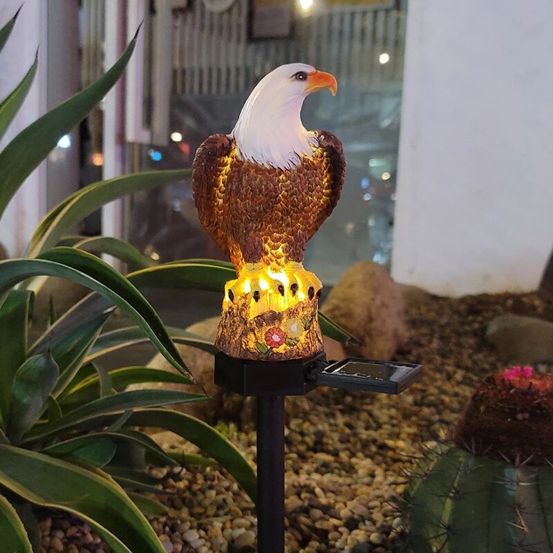 Solar Resin Eagle Outdoor Lamp Garden  Patio Decorative Lawn Light 2