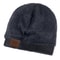 Label Winter Hat Solid Color Knitted Beanie For Outdoor Sports Cold Weather 2