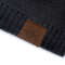 Label Winter Hat  Solid Color Knitted Beanie For Outdoor Sports  Cold Weather 3