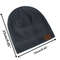 Label Winter Hat  Solid Color Knitted Beanie For Outdoor Sports  Cold Weather 4