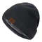 Label Winter Hat  Solid Color Knitted Beanie For Outdoor Sports  Cold Weather 11