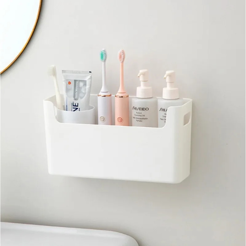 SpaceSaving NonPerforated Cling Film Rack Cabinet Wall Shelf  Spice Organizer For Kitchen Storage 2
