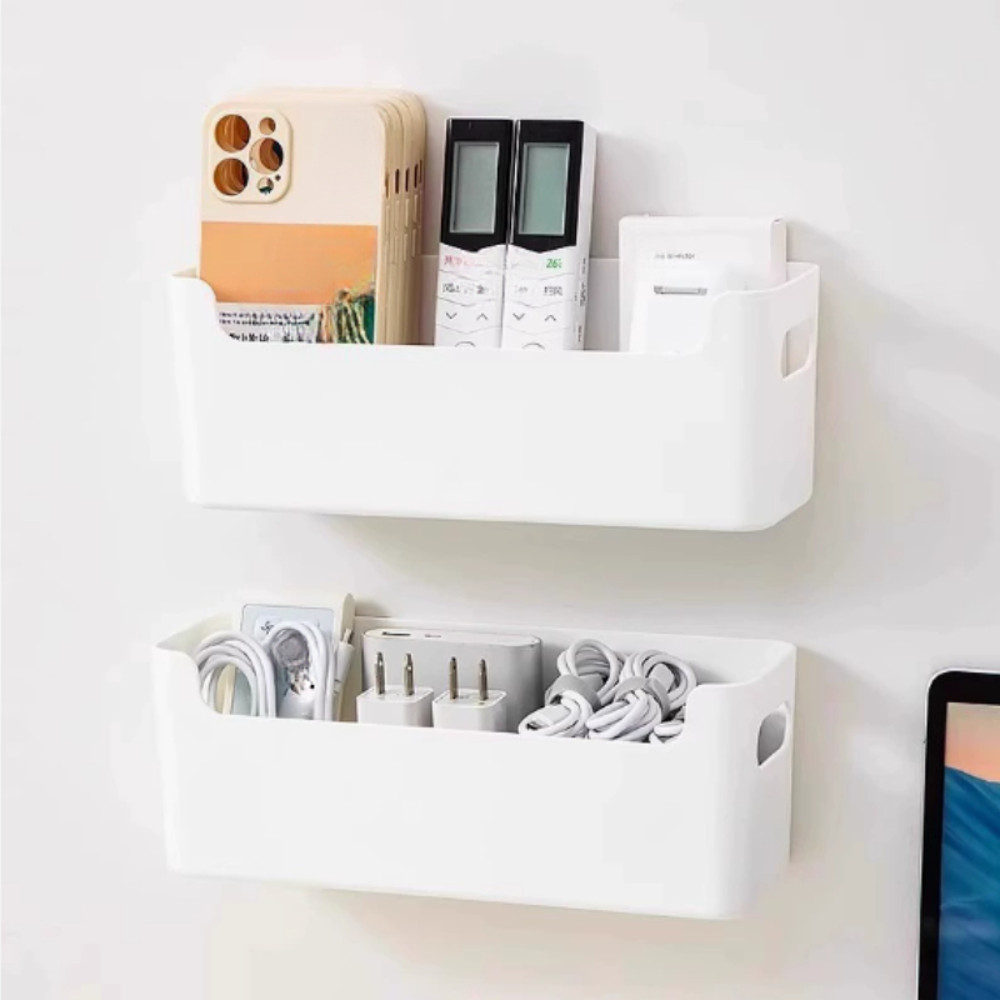 SpaceSaving NonPerforated Cling Film Rack Cabinet Wall Shelf  Spice Organizer For Kitchen Storage 5