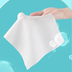 disposable dry cleanser towelettes, 100% cotton makeup wipes for gentle skin cleansing