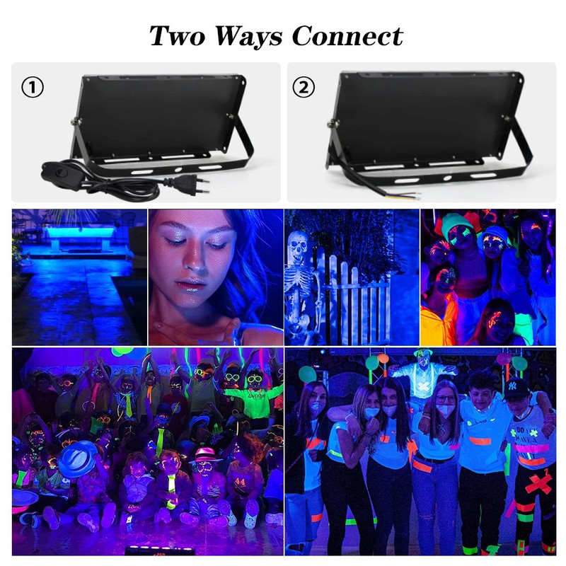 LED UV Floodlight Ultraviolet Blacklight Waterproof Stage Lamp For Disco Party Outdoor Indoor Light 3