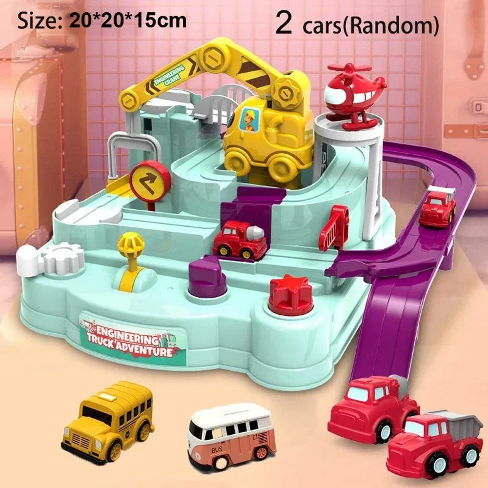 Children Racing Rail Car Model  BrainTraining Interactive Train Toy With Space Rocket And Animal Tr 5