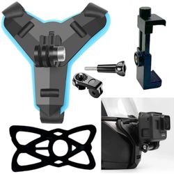 motorcycle helmet phone stand mount holder for gopro hero adjustable action sports camera accessories for pov shots