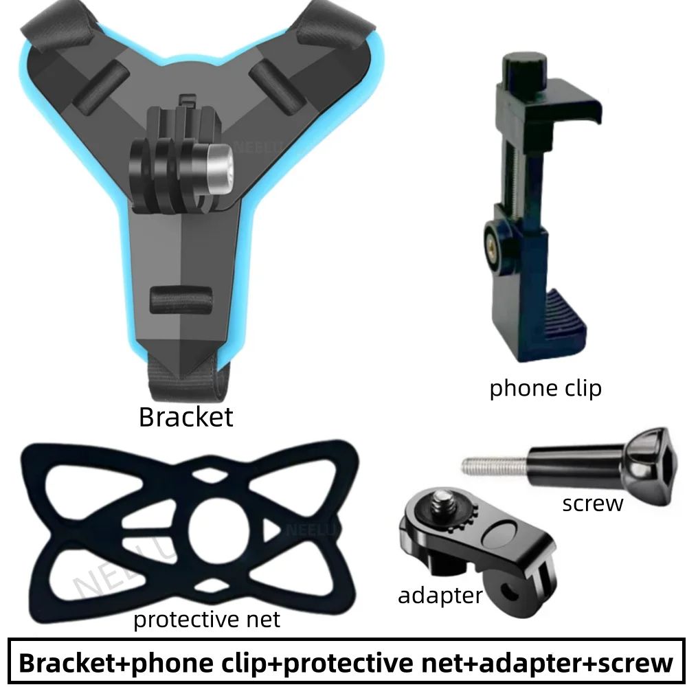 Motorcycle Helmet Phone Stand Mount Holder For GoPro Hero Adjustable Action Sports Camera Accessori 6