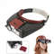 LED Headband Magnifier Glasses Adjustable Optivisor Loupe For Reading Crafts  Repair With Bright Du 0