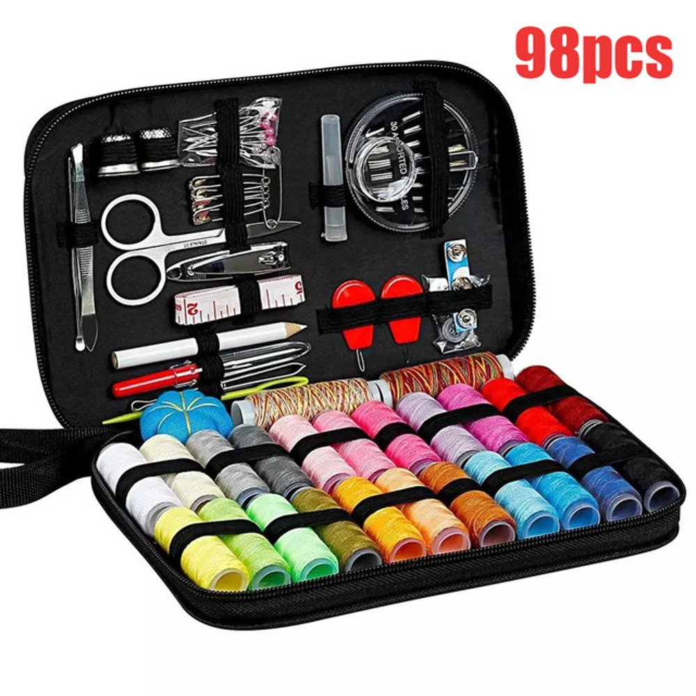 DIY MultiFunction Sewing Box Set Complete Kit For Hand Stitching Quilting  Embroidery 6