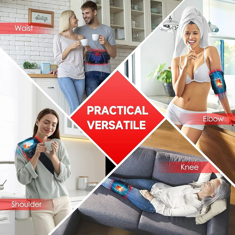 Red Light Therapy Belt Infrared Slimming Heat Pad Waist Wrap For Fat Loss Pain Relief Joints Full B 5