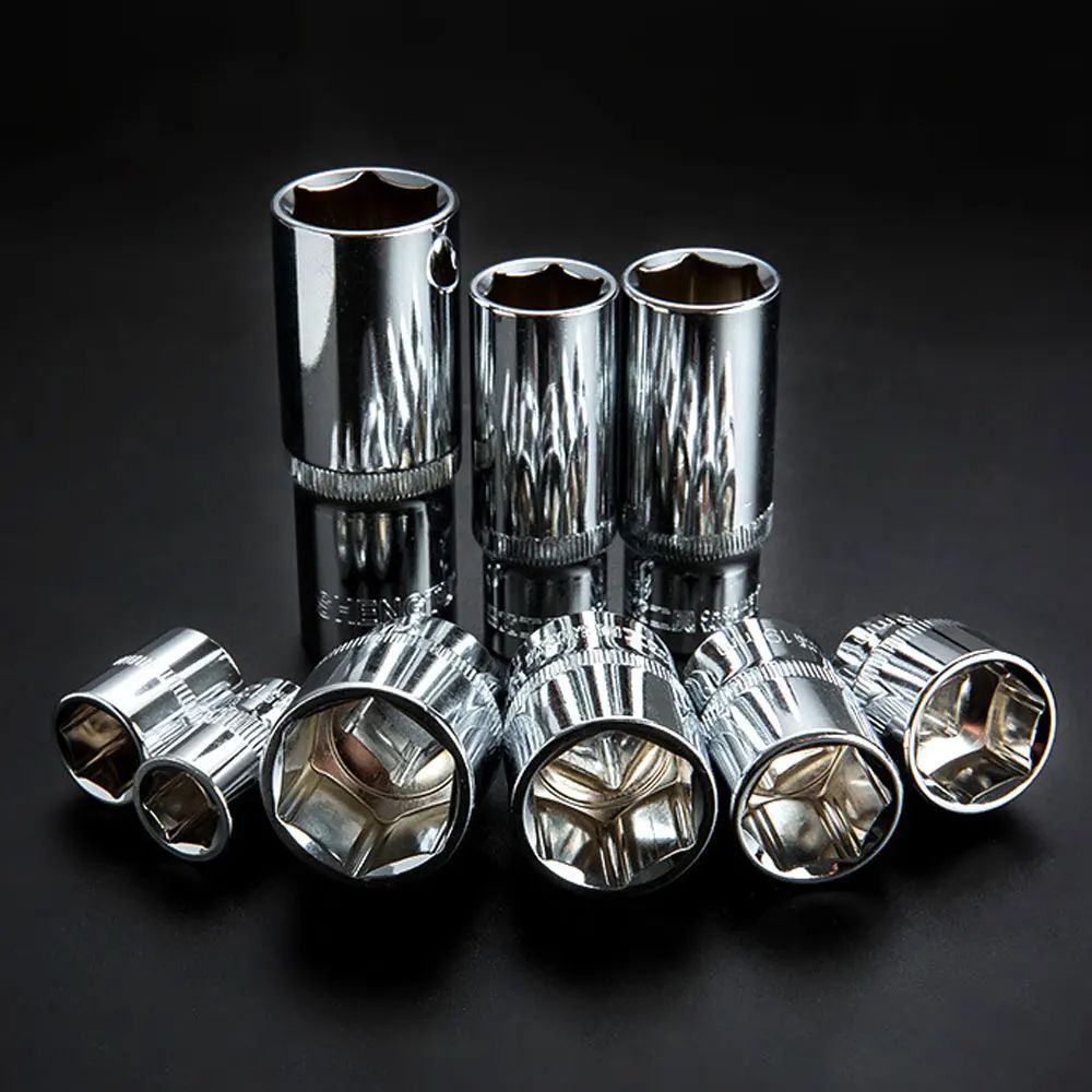 Hex Socket Wrench Head Set For Ratchet  Drive Short  Deep Sockets With Nut Driver Sleeve Spanner An 3