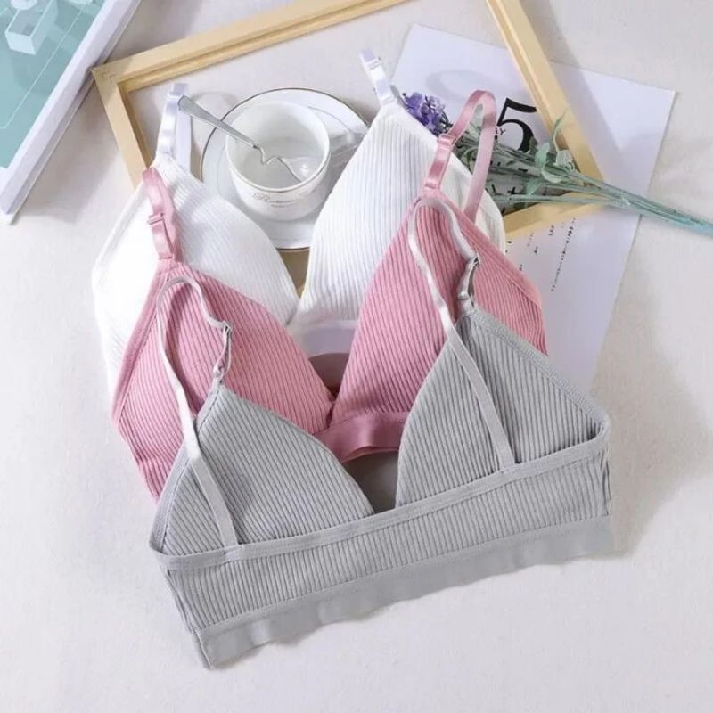 Women Sports Bra Triangle Cup Chest Wrapped Breathable Bra No Steel Rings Adjustable Shoulder Str 1