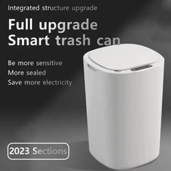 automatic smart sensing trash can electric touchless white waste bin waterproof for kitchen & bathroom