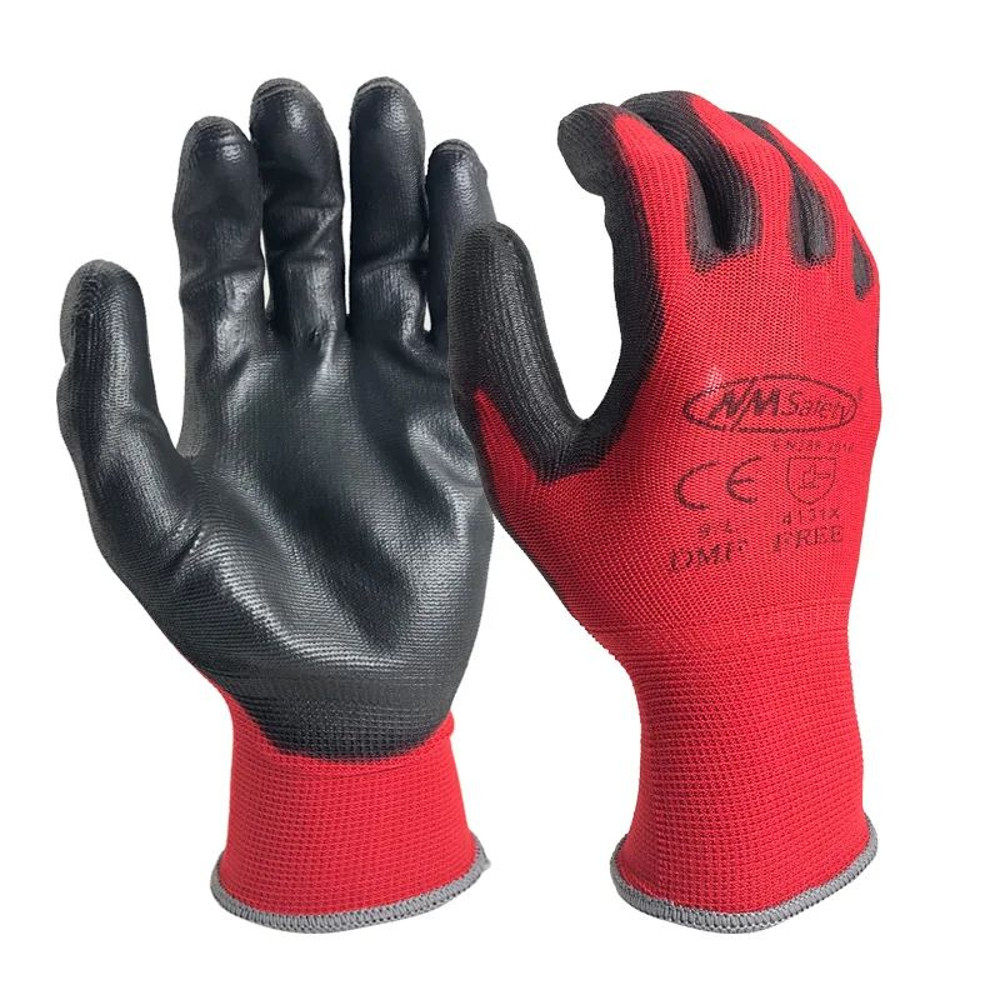 Professional PU Coated Safety Gloves Nylon Garden Construction Gloves For Men Women 0