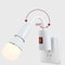 Direct Plug In Rotary Lamp Head Socket Lamp Converter With Switch LED Table Lamp Base Adapter 5