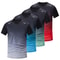 Men Gradient Quick Drying Sportswear Multi Color Running Fitness T Shirt Teenagers Leisure Joker Sh